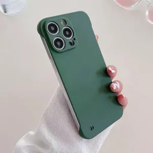 Luxury Half-Wrapped Ultra Thin Case for iPhone 15 13 12 14 11 Pro Max Plus Slim Frameless Phone Back Cover Protector Accessories,Night Green,for iPhone 15
