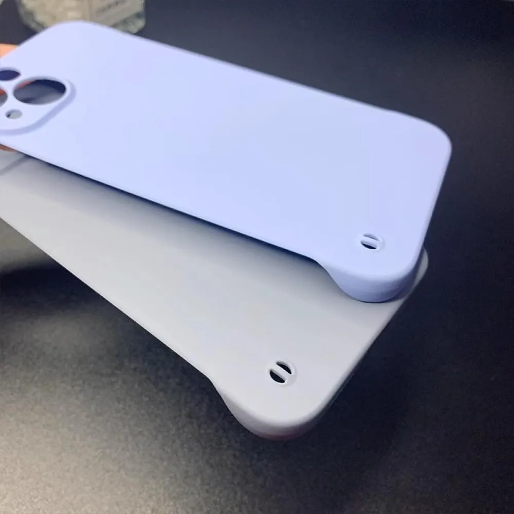 Luxury Half-Wrapped Ultra Thin Case for iPhone 15 13 12 14 11 Pro Max Plus Slim Frameless Phone Back Cover Protector Accessories,White,for iPhone 15
