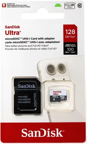 Made for Amazon SanDisk 128GB microSD Memory Card for Fire Tablets and Fire -TV