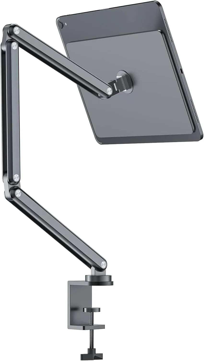 Magnetic Arm Stand Only for iPad Pro 13" M4(2024), Foldable Premium Aluminum Alloy Tablet Mount for Working, Multi-Node Adjustable Portable iPad Holder Desktop Stand