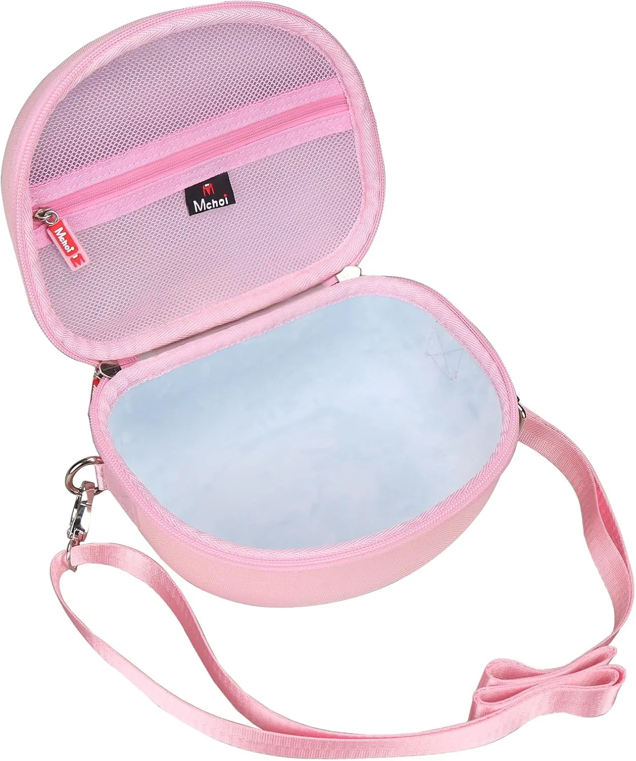 Mchoi Hard Case Suitable for Riwbox CT-7 Pink/for Jack CT-7S Cat Green 3.5mm/ for iClever IC-HS01 Bluetooth Wireless Over-Ear Headphones Headset for Kids Travel Protective Case, Pale Pink, Case Only
