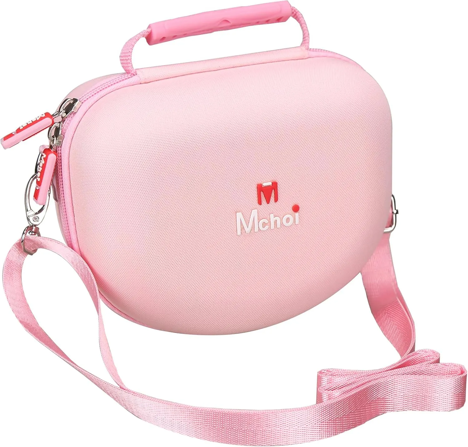Mchoi Hard Case Suitable for Riwbox CT-7 Pink/for Jack CT-7S Cat Green 3.5mm/ for iClever IC-HS01 Bluetooth Wireless Over-Ear Headphones Headset for Kids Travel Protective Case, Pale Pink, Case Only