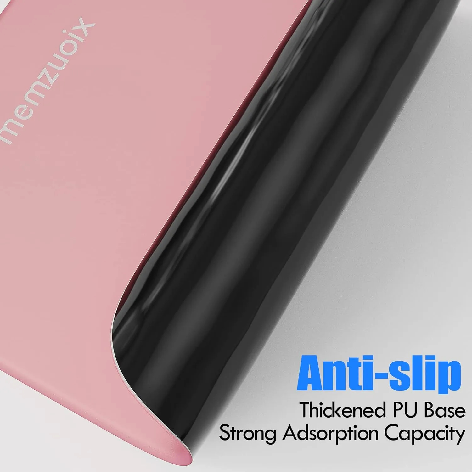 memzuoix Pink Ergonomic Mouse Pad with Wrist Rest Support,Premium Memory Foam Cushioning for Pain Relief, Non-Slip PU Base for Stable Smooth Control - Perfect for Laptop, Computer, and Home Office
