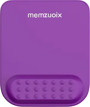 memzuoix Purple Ergonomic Mouse Pad with Wrist Rest Support,Premium Memory Foam Cushioning for Pain Relief, Non-Slip PU Base - Perfect for Laptop, Computer, and Home Office