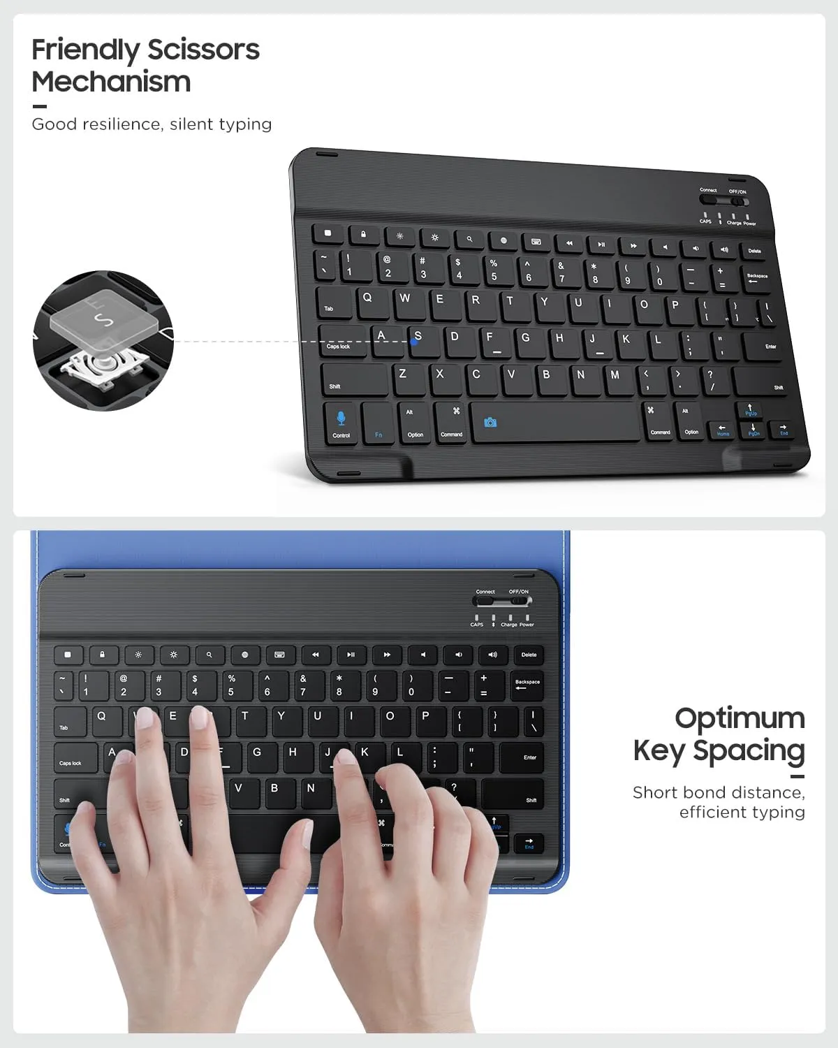 MoKo Universal Tablet Case with QWERT Keyboard for 9",9.7",10.1",10.2",10.4",10.5",10.9",11" Tablets, with Removable Wireless Bluetooth Keyboard&Pen Holder for iPad Samsung Fire Pixel, Blue Starry Sky