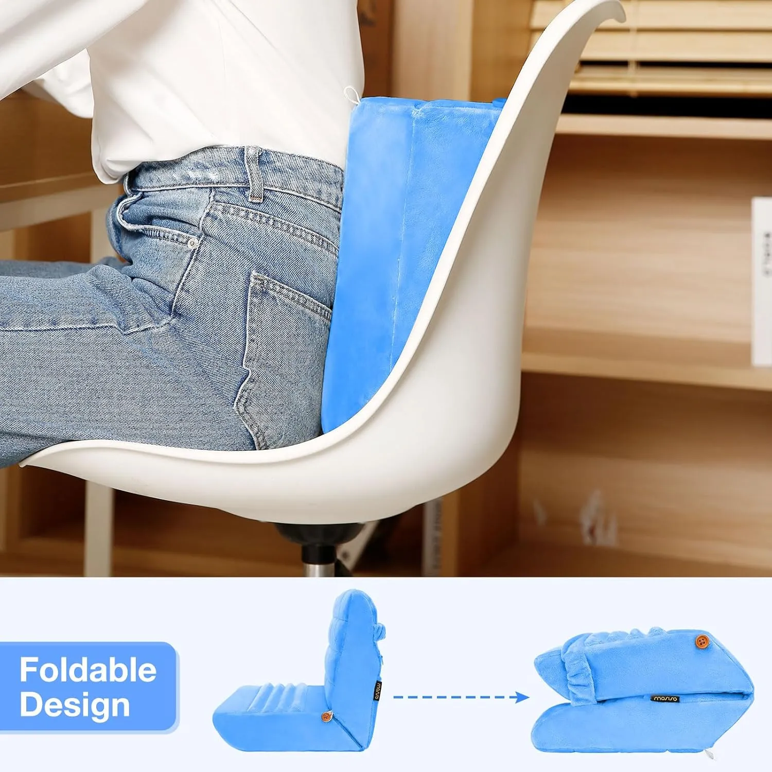 MOSISO Tablet Pillow Stand,Soft Tablet Holder for Lap,Tablet Soft Pad Dock with Pockets&Stylus Slot&4 Viewing Angles Compatible with iPad Pro 12.9,11,10.5,9.7,Air Mini 6,5,4,3, E-Reader, Royal Blue