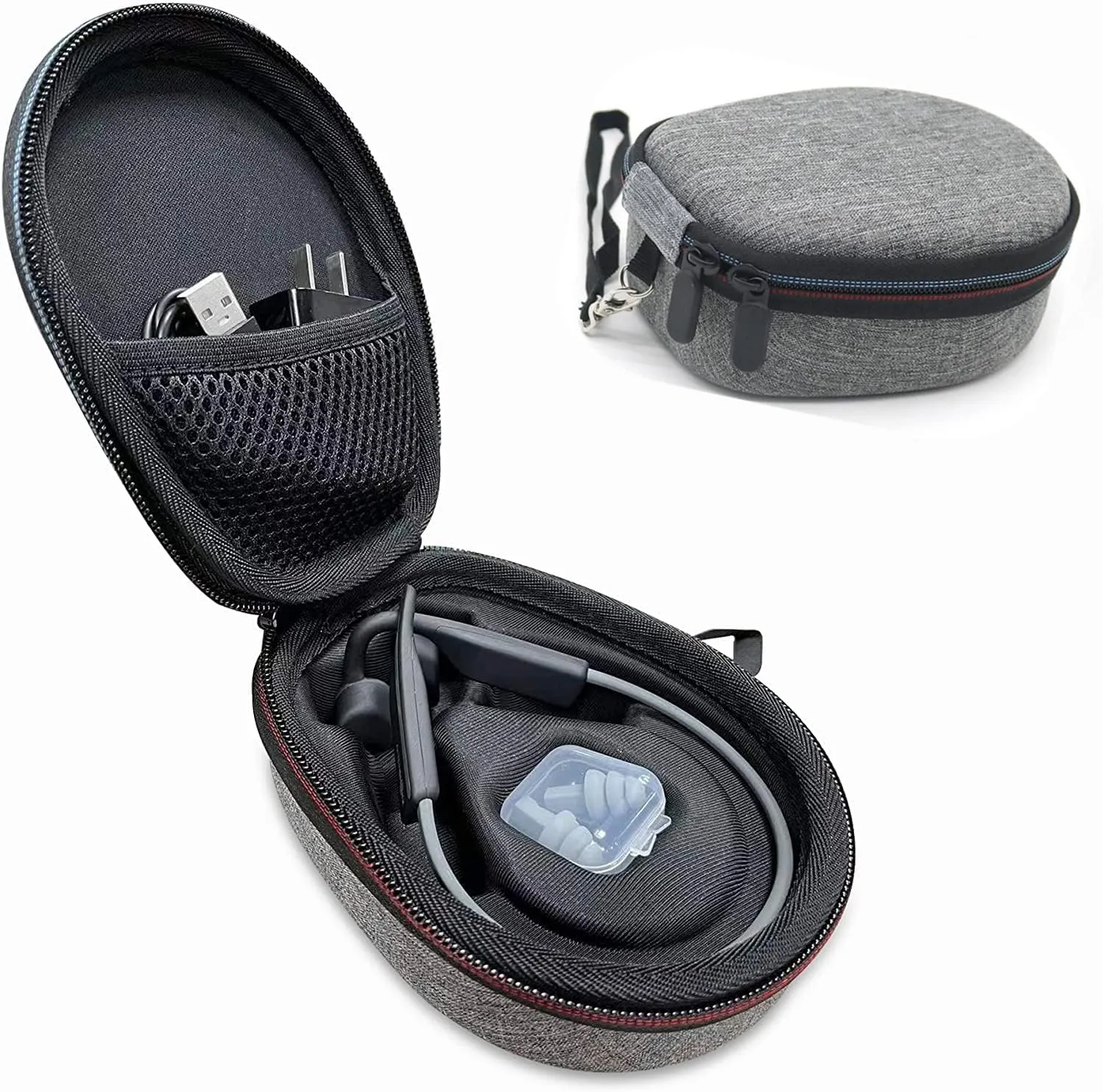 Nank Hard Case for Shokz OpenRun Pro/OpenMove/OpenSwim, Headphone Case Work with AfterShokz Aeropex/Trekz Air/Titanium Mini/Trekz Titanium/Xtrainerz/OpenComm/OpenMove Bone Conduction Headphones