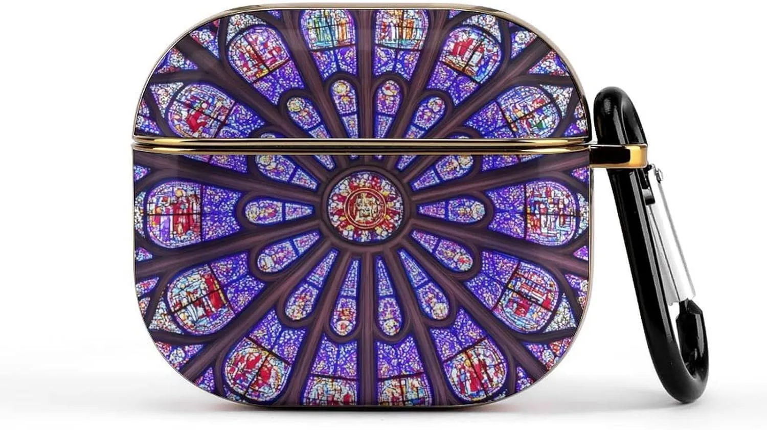 Paris Glass Windows Slim Travel Carrying Headphone Case Compatible with AirPods Smart Hard Shell Cover