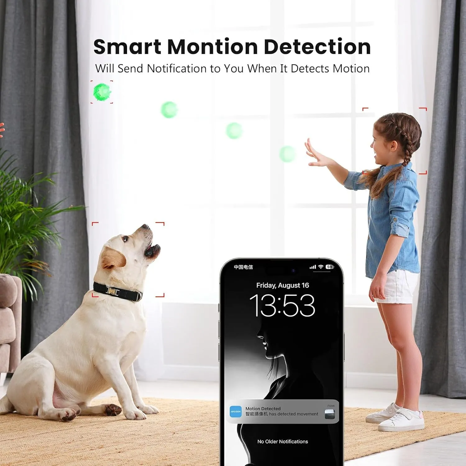Pet Camera 360 Home Security Cameras with 2-Way Audio,Night Vision,Motion Detection,Dog Camera with Phone app,Pan/Tilt,Cloud & SD Card Storage,Compatible with Alexa/Google Home,2.4GHz WiFi,4 Pack