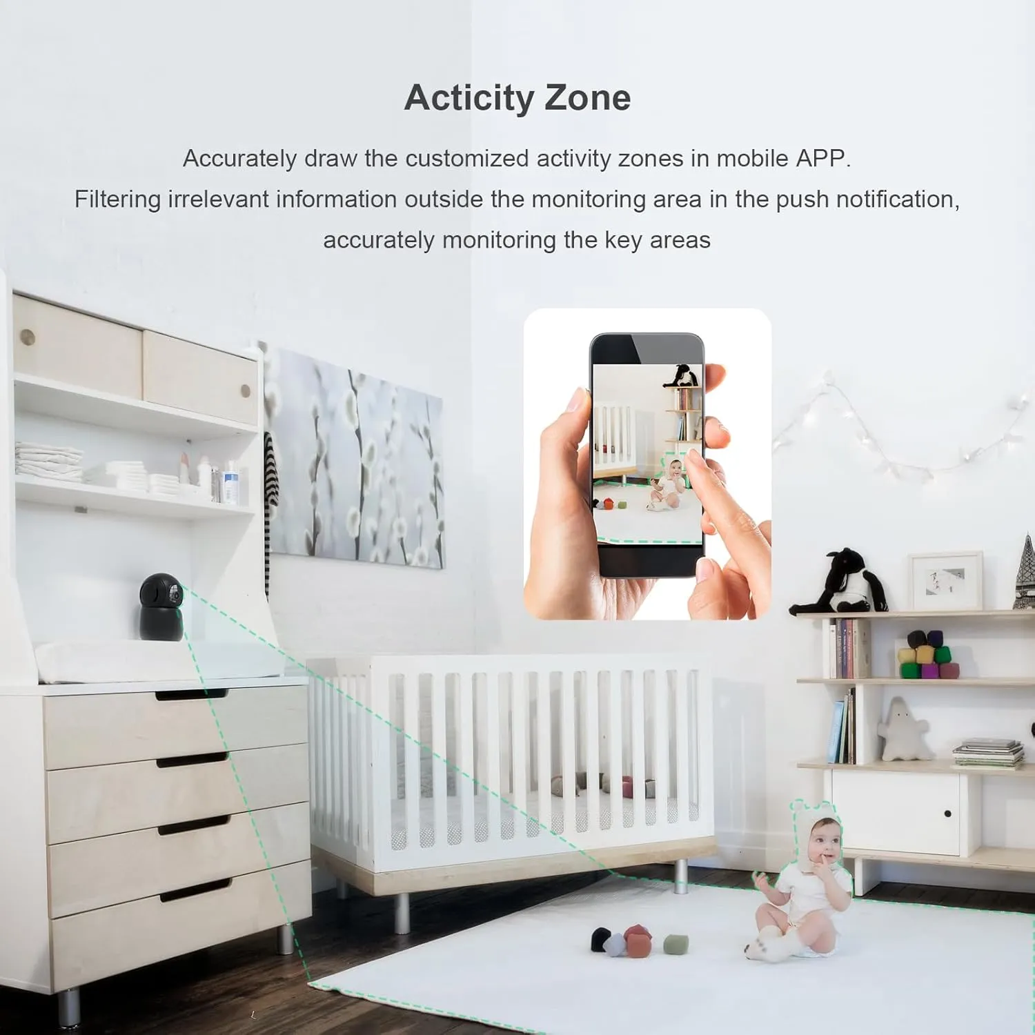 Pet Camera Indoor, Indoor Camera Wireless with 2k 360 Translation 90 Tilt Auto Tracking Motion Detection Night Vision Live Notice Schedule Share View, Pet Camera Indoor with Phone App 2.4GHz, 2 Pack