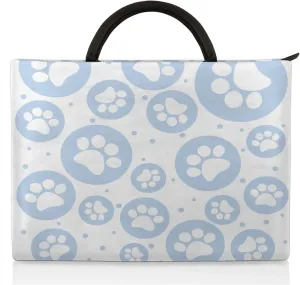 Polka Dot Paw Prints Laptop Sleeve with Handle Waterproof Computer Carrying Case