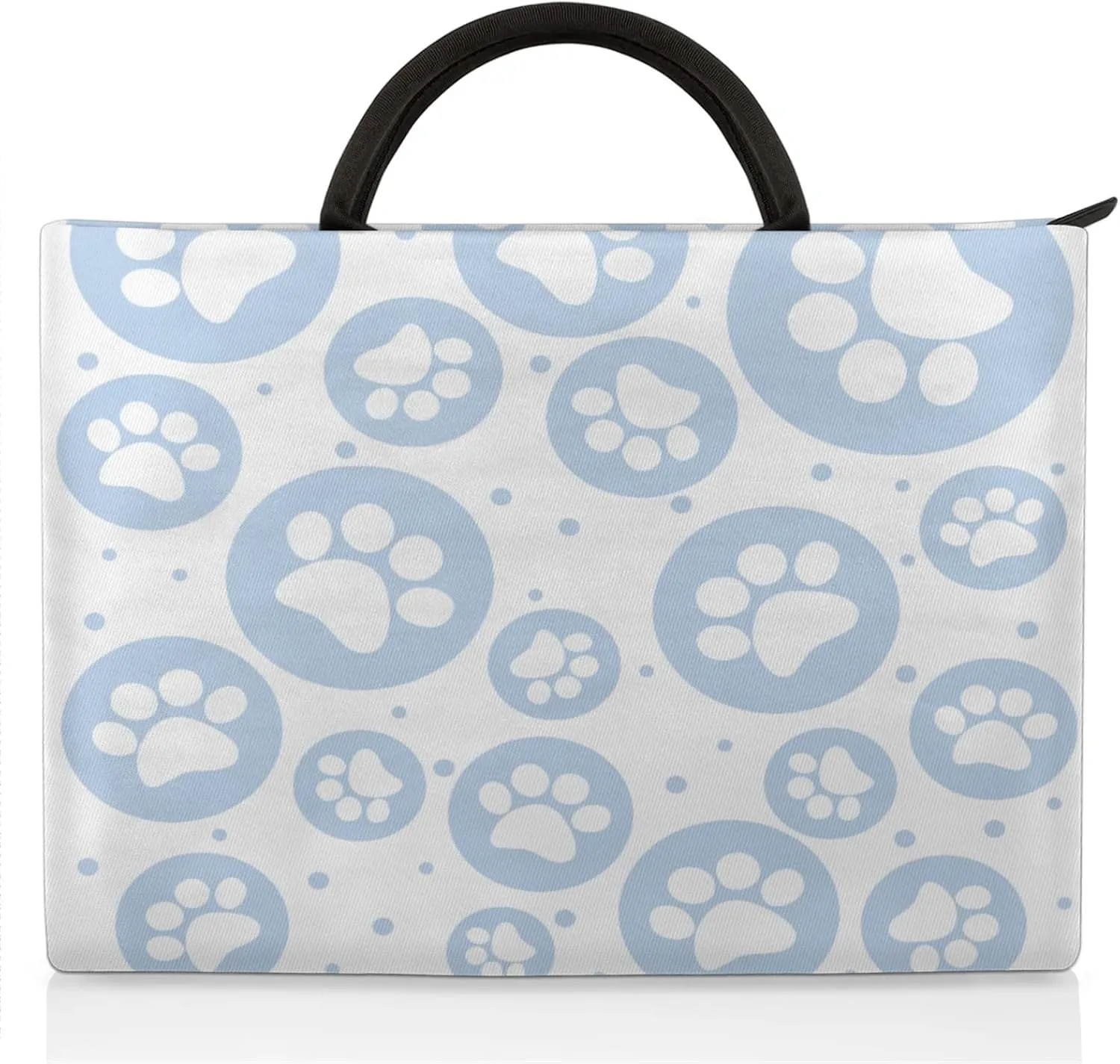 Polka Dot Paw Prints Laptop Sleeve with Handle Waterproof Computer Carrying Case