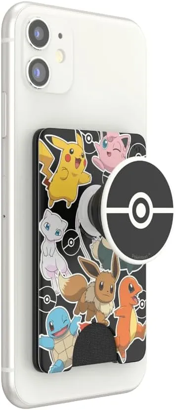 PopSockets PopWallet  with Integrated Interchangeable PopTop for Smartphones and Tablets - Pokmon - Pokmon Party