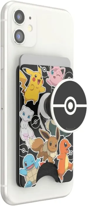 PopSockets PopWallet  with Integrated Interchangeable PopTop for Smartphones and Tablets - Pokmon - Pokmon Party