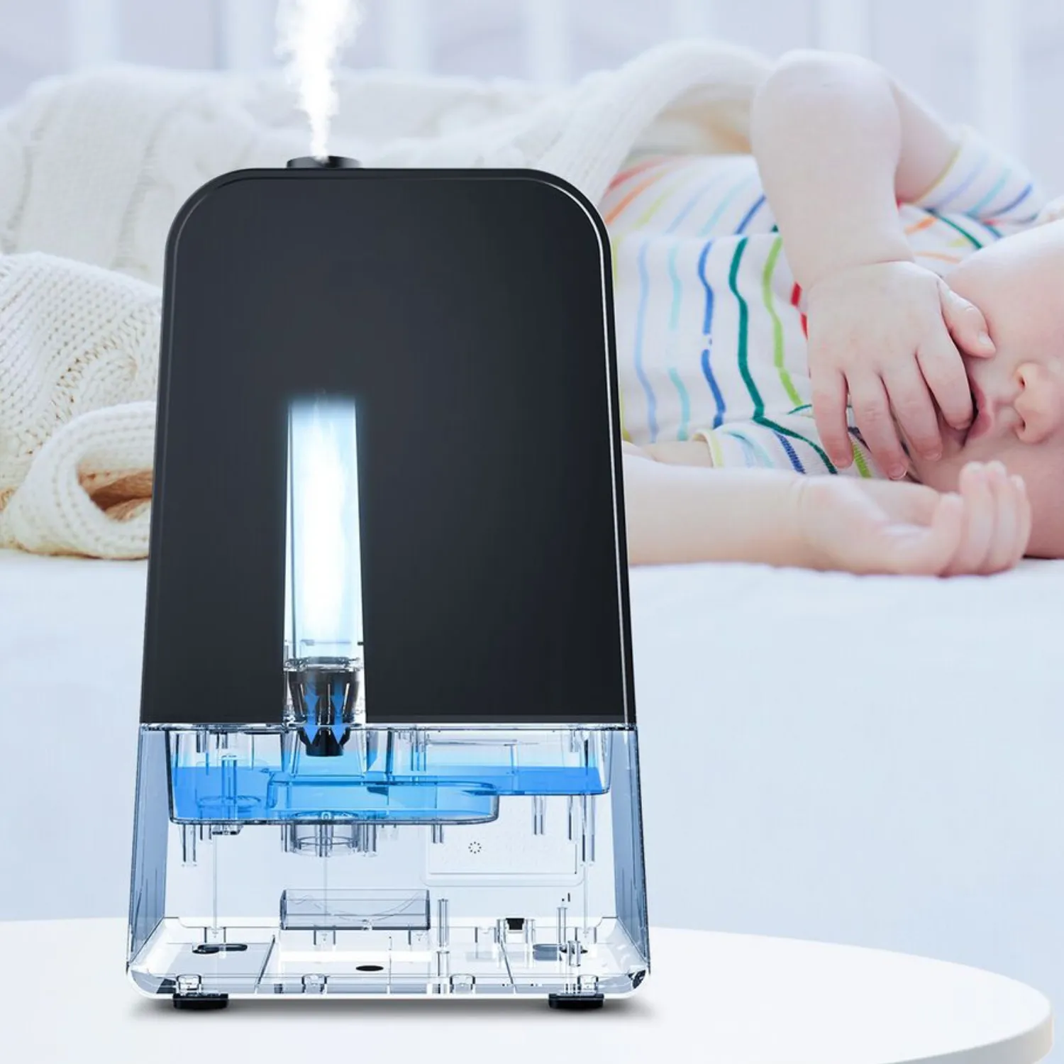 Portable 6L Ultrasonic Cool Mist Air Humidifier for Bedroom and Home