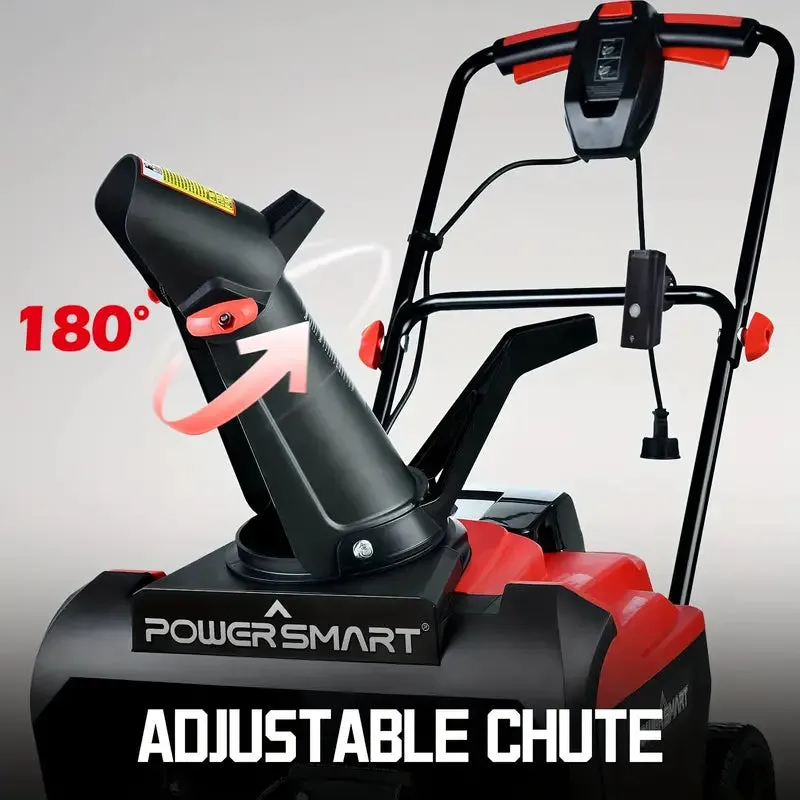 Powerful Electric Snow Blower 15 Amp | 21-Inch Wide, LED, Maintenance-Free