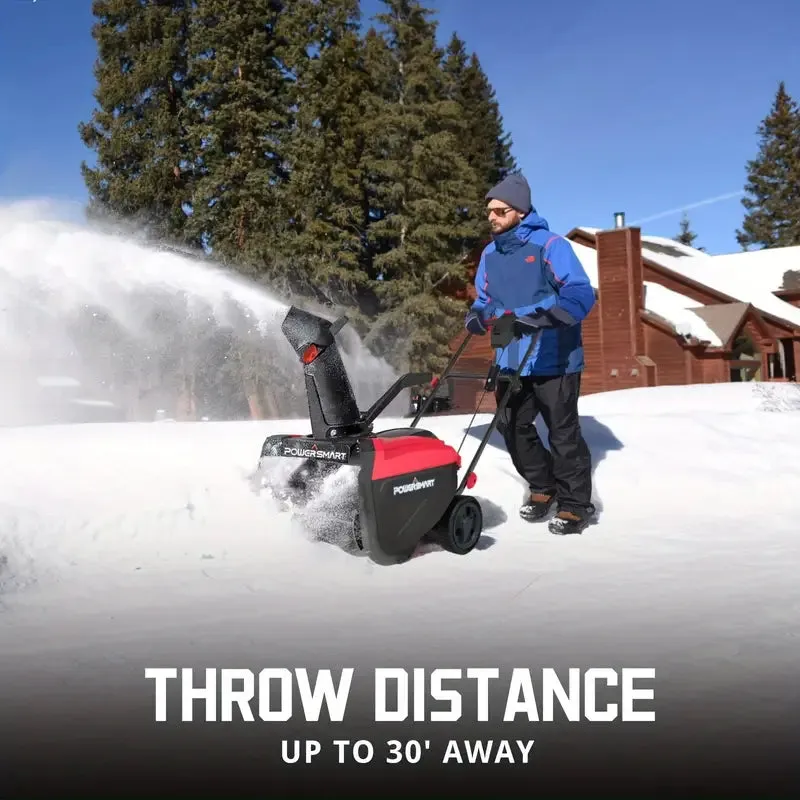 Powerful Electric Snow Blower 15 Amp | 21-Inch Wide, LED, Maintenance-Free
