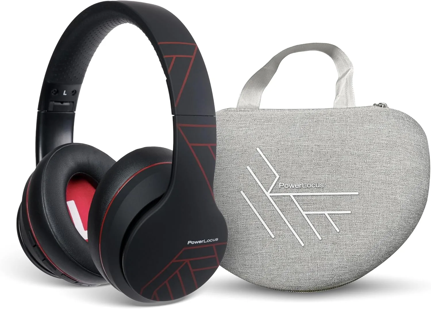 PowerLocus P6 Bluetooth Headphones Over Ear, Foldable Headphone with Hard Shell Carry Case for Travel/PC/Cell Phone
