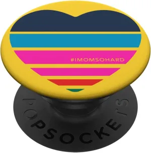Rainbow Heart (Yellow) PopSockets Stand for Smartphones and Tablets PopSockets Adhesive PopGrip
