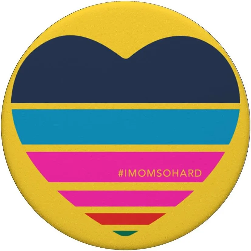 Rainbow Heart (Yellow) PopSockets Stand for Smartphones and Tablets PopSockets Adhesive PopGrip