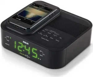 RCA Clock Radio with Soundflow Wireless Audio Speaker and USB Charging