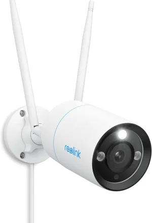REOLINK 4K Home Security Camera, 2.4/5GHz WiFi Outdoor Camera, Plug-in Power (DC 12V/1A), Human/Vehicle/Pet Detection, Color Night Vision, Two-Way Talk, 24/7 Recording, IP67 Waterproof, RLC-810WA