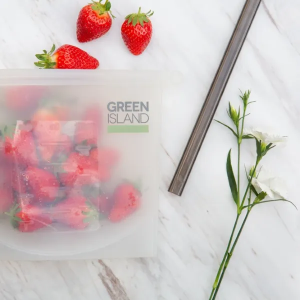 Reusable silicone food pouch
