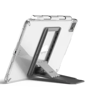 Ringke Outstanding Universal Tablet Stand Spring-Action Kickstand Multi Angle Adhesive Attachment for iPad Tablets, E-Reader, and More - Dark Gray