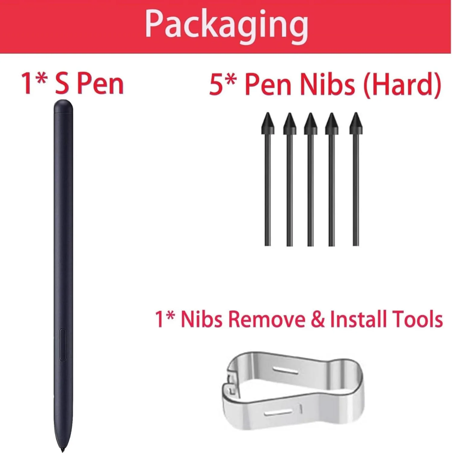 S Pen Replacement for Samsung Galaxy S10, S9, S8, S7, S6 Lite Tablets - Stylus Tab Pen (Black)