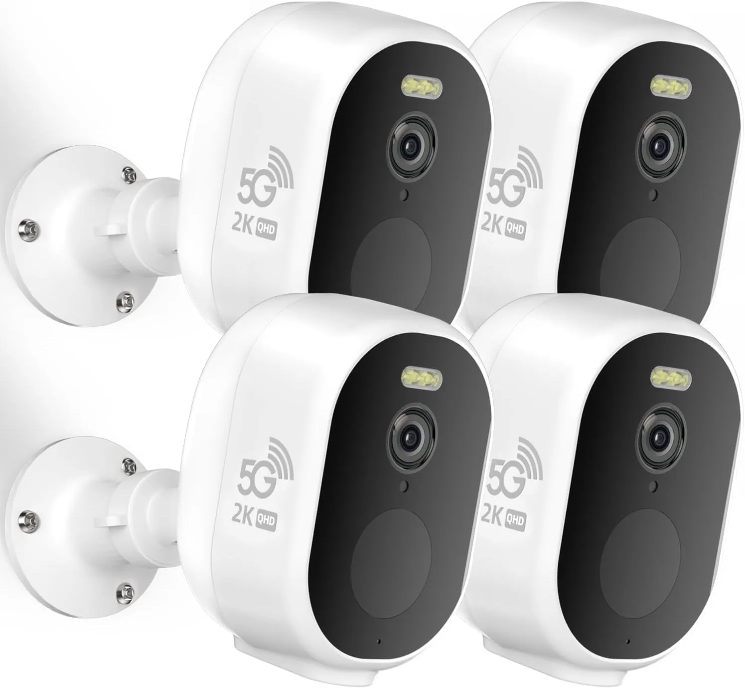 Security Cameras Wireless Outdoor, tuya 5g Security Camera, 2K HD Home Security System 4-Cam Kit with 130-Wide View, 3MP Color Night Vision, Spotlight,IP65 Waterproof, Support Alexa,Cloud/SD