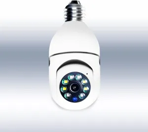 Security Device WiFi Smart Bulb Camera for 360 Panoramic Home Monitoring