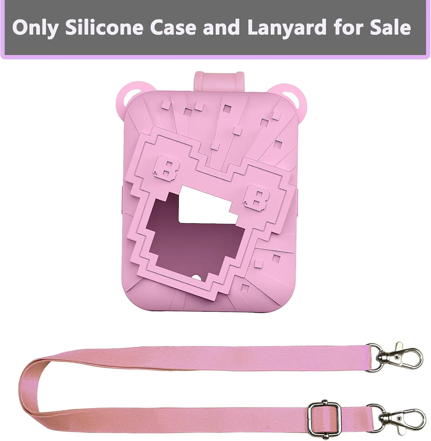 Silicone Case for Bitzee Disney Interactive Toy Digital Pet, Protective Cover for Bitzee Disney Virtual Digital Pet Accessories (Pink)