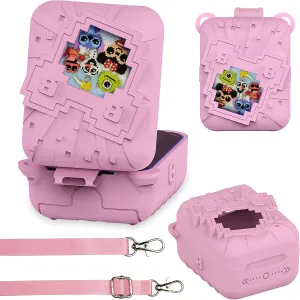 Silicone Case for Bitzee Disney Interactive Toy Digital Pet, Protective Cover for Bitzee Disney Virtual Digital Pet Accessories (Pink)