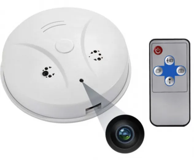 Smoke Detector Surveillance Security Camera with High Definition DVR Recorder and Remote Control