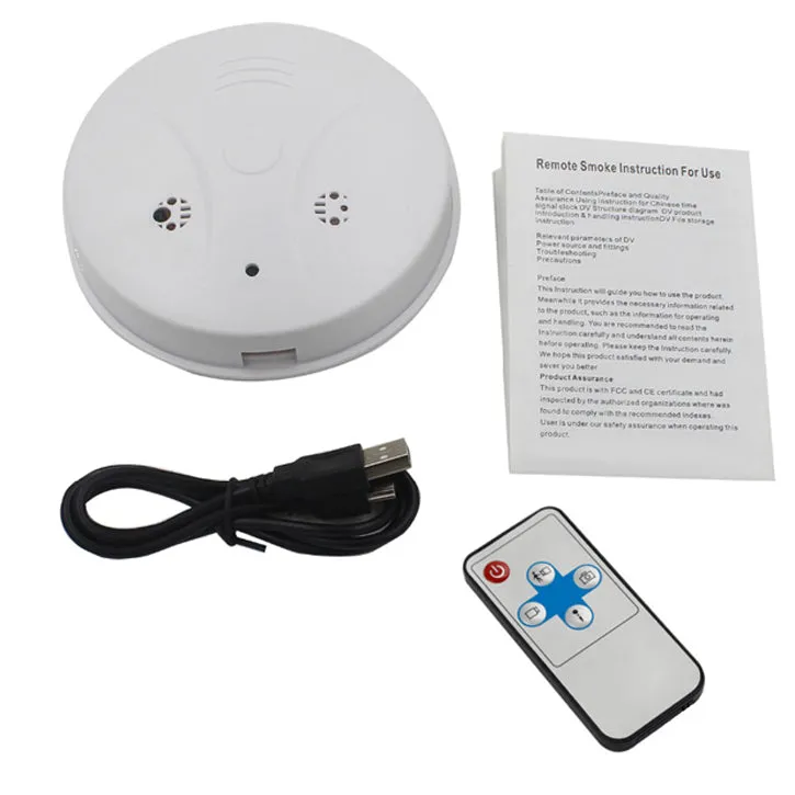 Smoke Detector Surveillance Security Camera with High Definition DVR Recorder and Remote Control