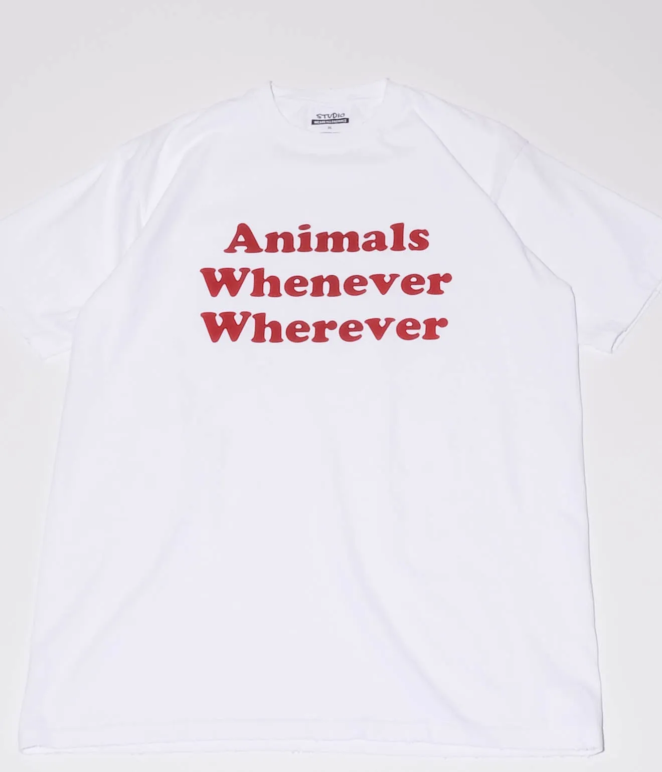 STUDIO WEAREALLANIMALS "Whenever Wherever S/S T-SHIRT" (White)