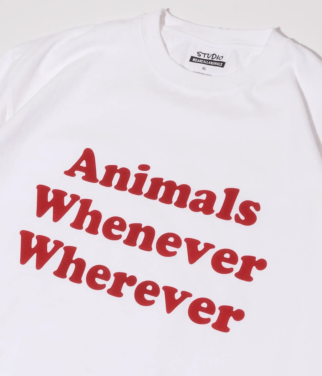 STUDIO WEAREALLANIMALS "Whenever Wherever S/S T-SHIRT" (White)