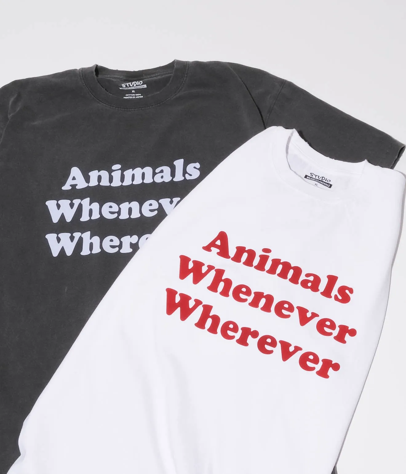 STUDIO WEAREALLANIMALS "Whenever Wherever S/S T-SHIRT" (White)