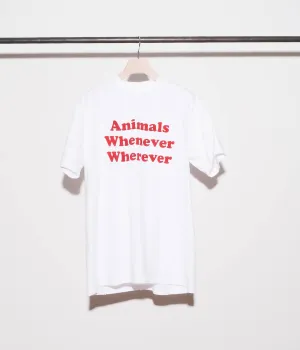 STUDIO WEAREALLANIMALS "Whenever Wherever S/S T-SHIRT" (White)