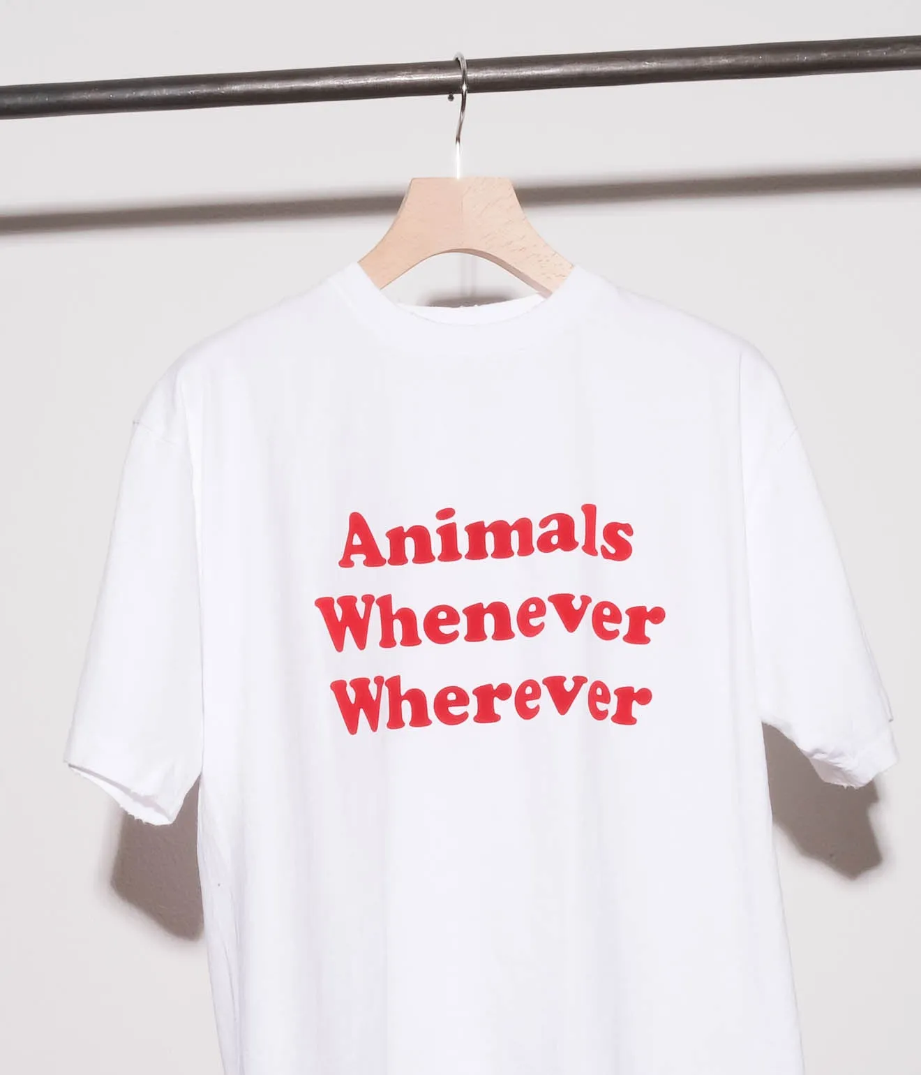 STUDIO WEAREALLANIMALS "Whenever Wherever S/S T-SHIRT" (White)