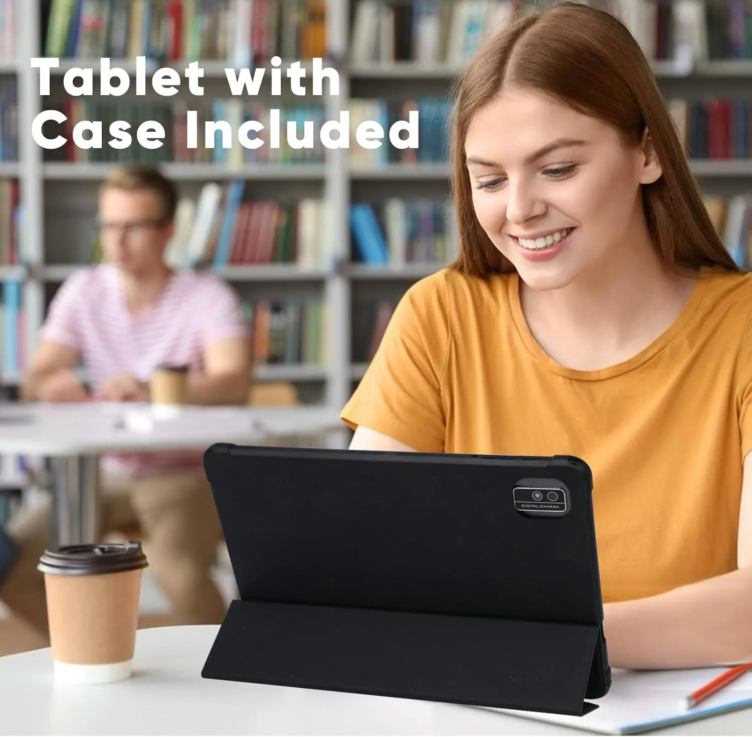 Tablet 10 inch Android Tablets with Drop-proof Case Android 13 Computer Tablets Octa-core (4GB 4GB)8GB Ram 64GB Rom, 5G WiFi 6 Tablet PC for Streaming Reading HD Touch Screen Long Battery Life