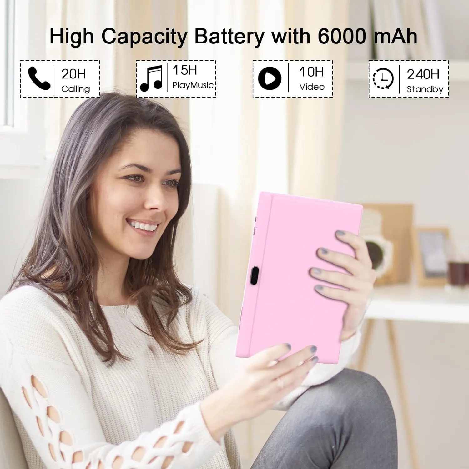 Tablet with Keyboard Android 15 Tablets 2 in 1 Tablet 18GB 128GB Supports 2TB Expansion 10 inch Tablets Include Case Mouse Stylus 6000mAh Battery 2MP 8MP Dual Camera 5G-WiFi-6 Bluetooth 10.1" Tableta