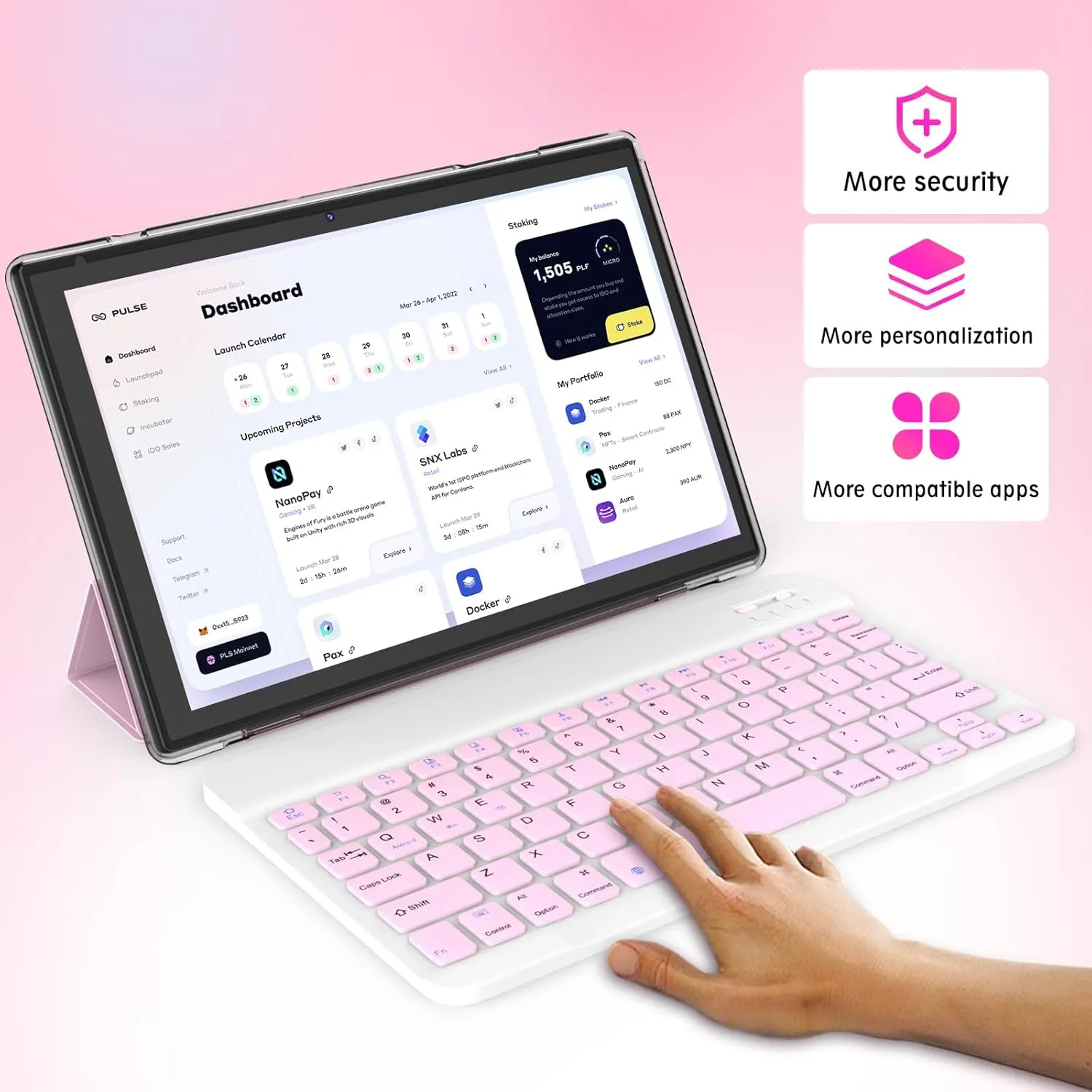 Tablet with Keyboard Android 15 Tablets 2 in 1 Tablet 18GB 128GB Supports 2TB Expansion 10 inch Tablets Include Case Mouse Stylus 6000mAh Battery 2MP 8MP Dual Camera 5G-WiFi-6 Bluetooth 10.1" Tableta