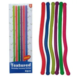 Textured 30cm Stretchy Strings 6pk