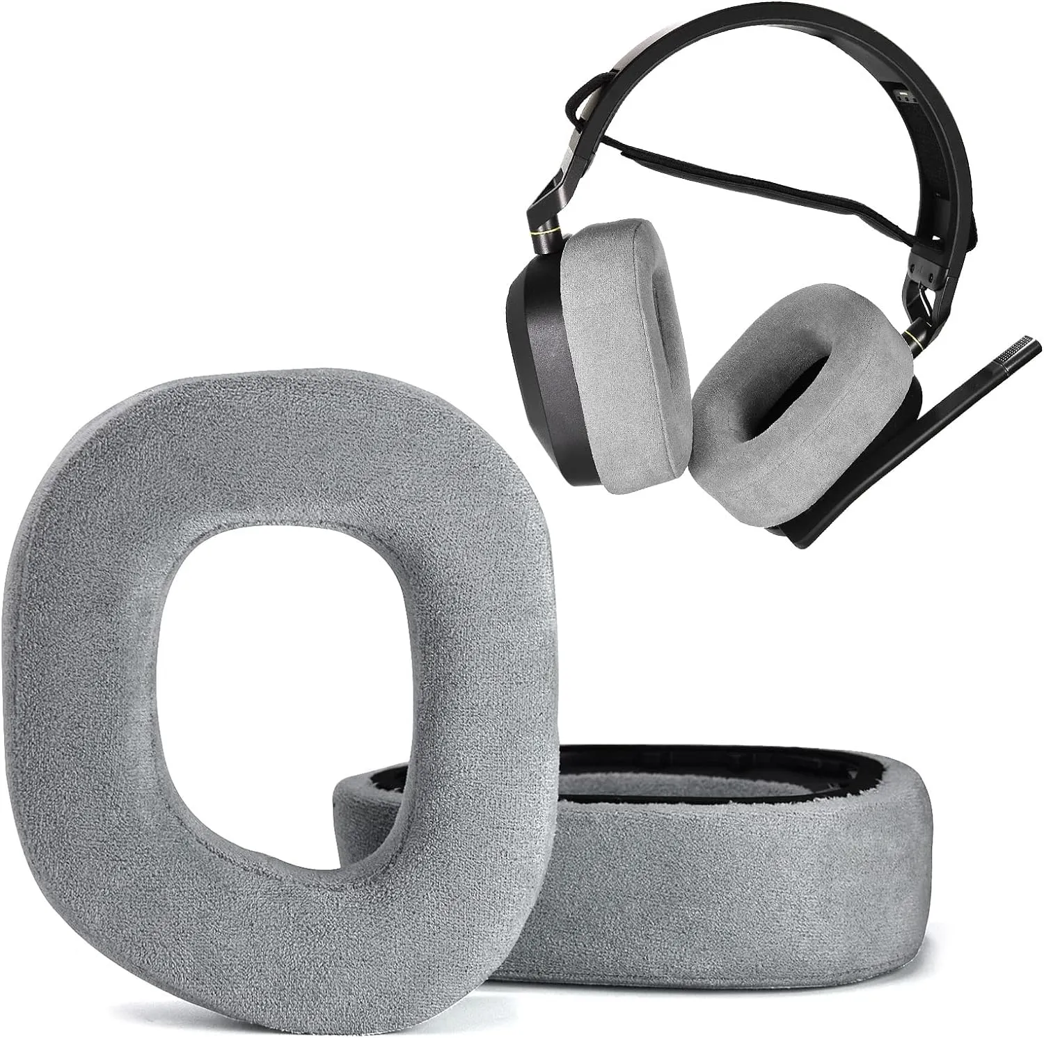 Upgrade Thickened Ear Pads,corsair Replacement Ear Cushion for CORSAIR HS80 RGB Wireless headphones ear cups (flannel ear pads)