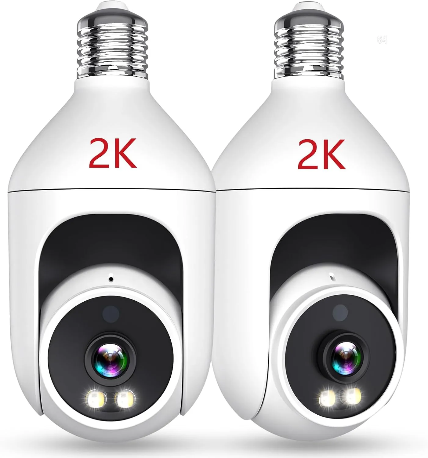 UPULTRA 2K Light Bulb Security Camera, Wireless WiFi Camera Set of 2, Dome Lightbulb Nanny Cam  Indoor Outdoor Surveillance Camera with Audio, Motion Detection, Night Vision, HD Video, Pan & Tilt