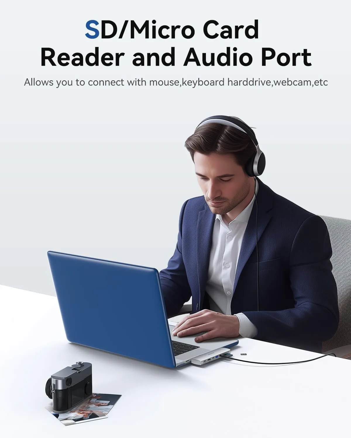 USB C Adapter HDMI USB Multiport Hub,Designed for MacBook Pro/Air with Case,8 in 2 Accessories with 4K@60hz HDMI,Thunderbolt 3,USB C and 3 USB A 3.0 Data Ports SD TF Card Reader, Audio (Sliver)