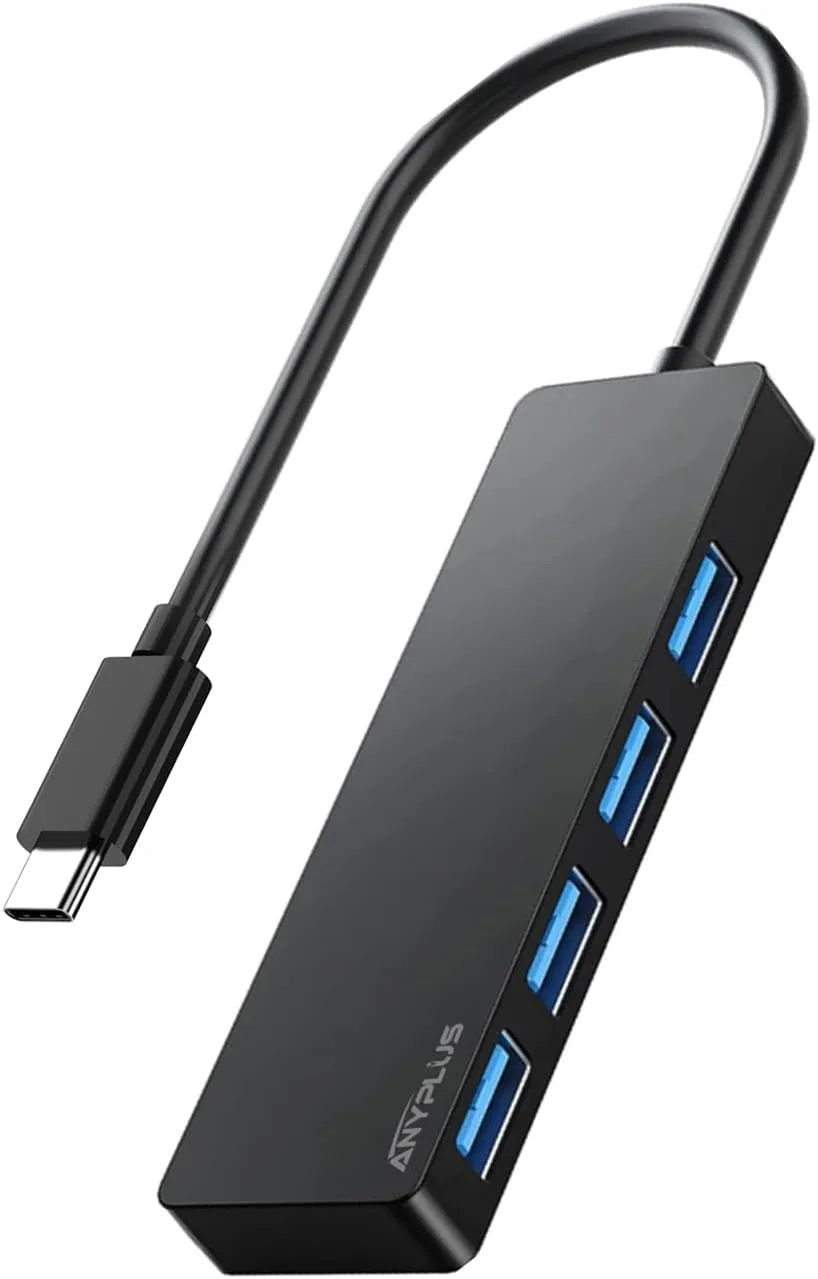 USB C Hub, 4 Ports USB 3.0 Hub Splitter with 5Gbps Data Transfer, USB C Splitter for Type C MacBook, Mac Pro, iMac, Surface, XPS, Flash Drive, Mobile HDD