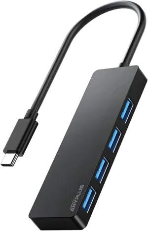 USB C Hub, 4 Ports USB 3.0 Hub Splitter with 5Gbps Data Transfer, USB C Splitter for Type C MacBook, Mac Pro, iMac, Surface, XPS, Flash Drive, Mobile HDD