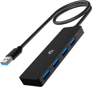 USB Hub, 4-Port USB 3.0 Hub, Universal USB Splitter for Laptop, Xbox, Thumb Drive, HDD, Console, Printer, Camera, Keyboard, Mouse, and More